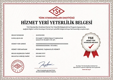 TSE Service Place Competence Certificate